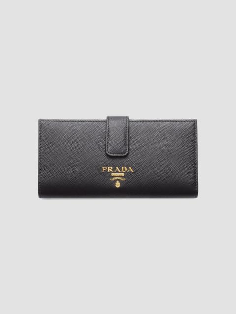 Prada Women's Large Saffiano Leather Wallet - Black