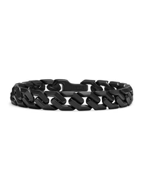 DAVID YURMAN Men's Curb Chain Angular Link Bracelet in Black Titanium, 11.5MM - Black