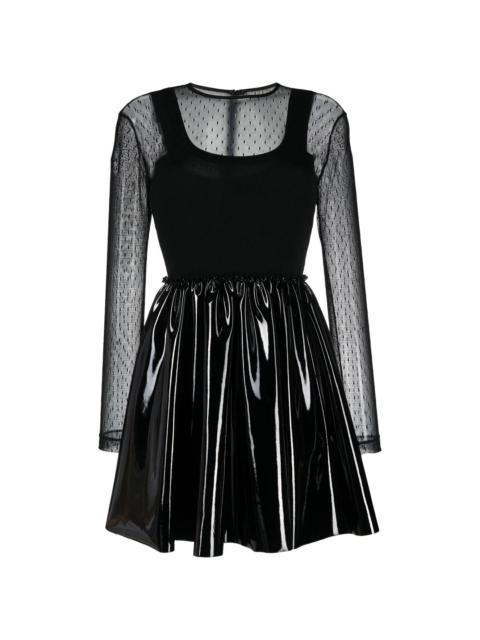 REDValentino high-shine panel detail dress