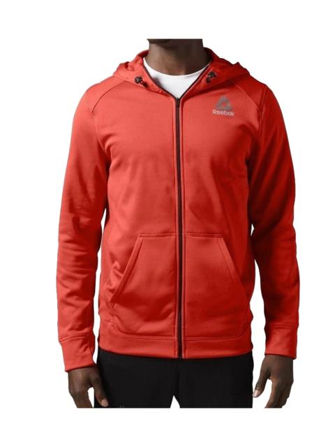 Reebok Crossfit Workout Ready Fleece Full Zip Hoodie "Riot Red" S99116