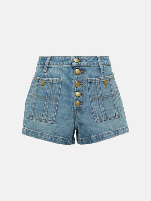ULLA JOHNSON High-rise denim shorts