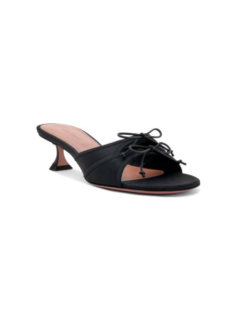 Amina Muaddi Eleonora Satin Mules black