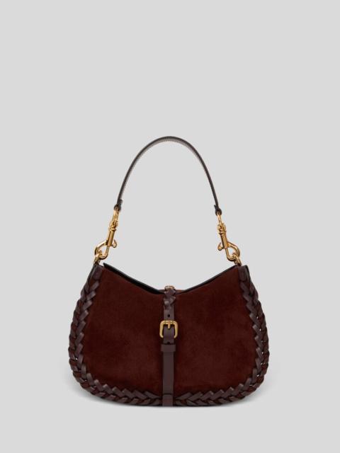 Etro MEDIUM SUEDE PONY BAG WITH THREADING