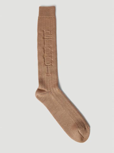 GUCCI Logo Debossed Socks