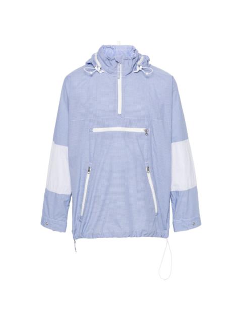 Junya Watanabe MAN grid-pattern hooded jacket
