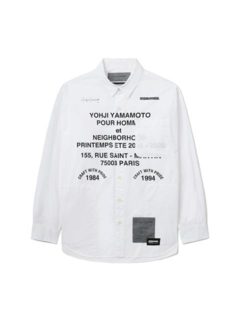 Yohji Yamamoto x Neighborhood printed shirt
