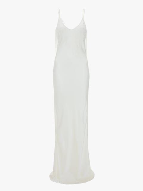 Victoria Beckham Lace Detail Cami Dress In Ivory