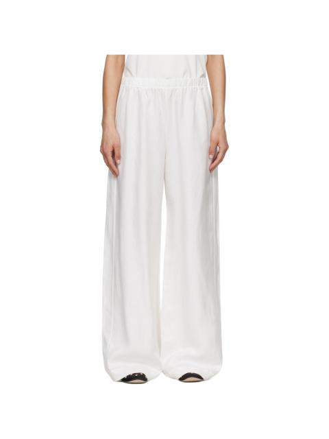 ANINE BING White Roslyn Trousers