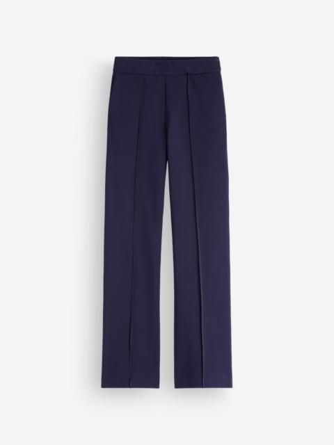 BODEN Straight Leg Ponte Pants-Navy Contrast Stitch
