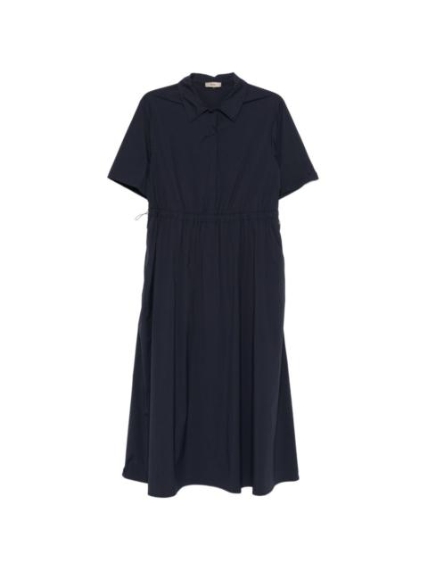 Herno collared drawstring midi dress