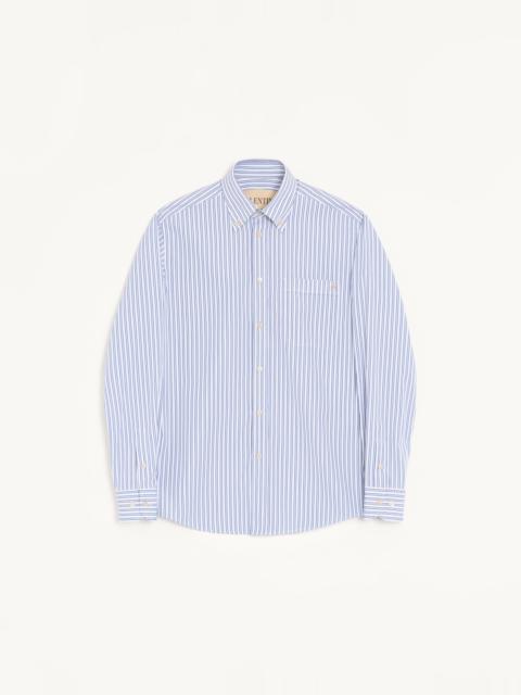 Valentino VALENTINO COTTON POPLIN SHIRT WITH VGOLD STRIPES