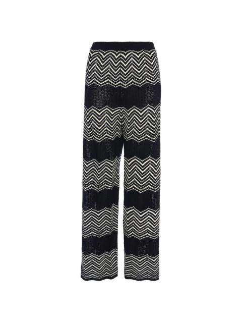 ERES Sugar chevron-pattern wide trousers