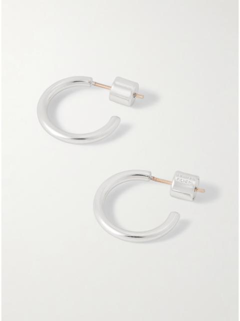 JENNIFER FISHER Thread Huggies Silver-plated Hoop Earrings