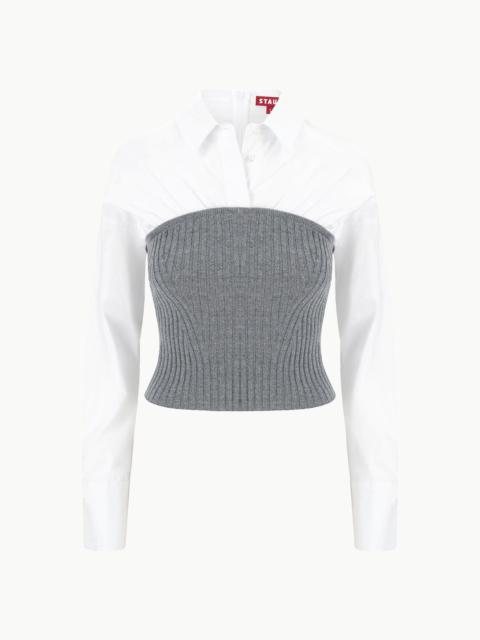 STAUD STAUD O'KEEFE TOP CHARCOAL WHITE