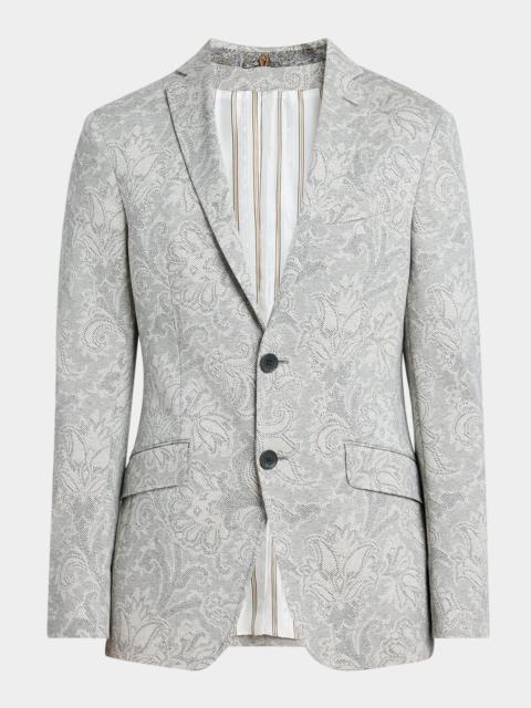 Etro Men's Cotton Paisley Jacquard Two-Button Sport Jacket