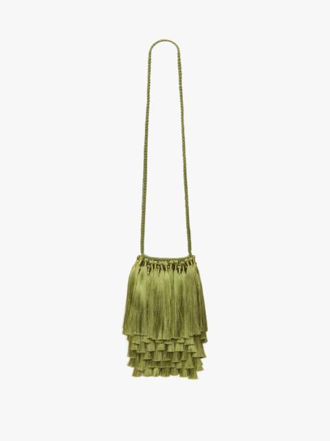 Victoria Beckham Mini Tassel Pouch in Olive Green