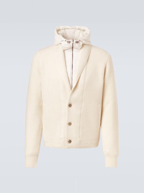 Herno Ribbed-knit wool cardigan