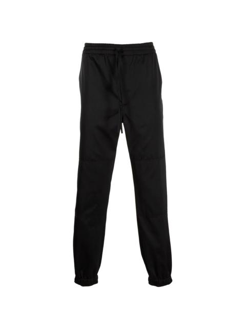 high-waisted cotton track trousers