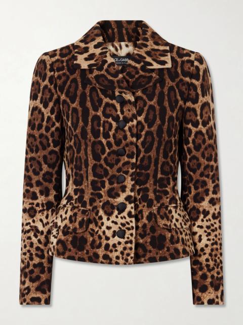 Dolce & Gabbana Leopard-print Wool Blazer