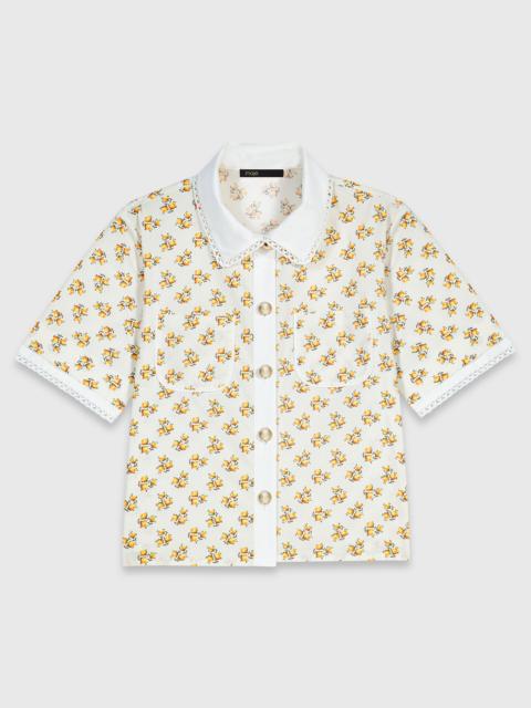 maje Patterned shirt with croquet trim