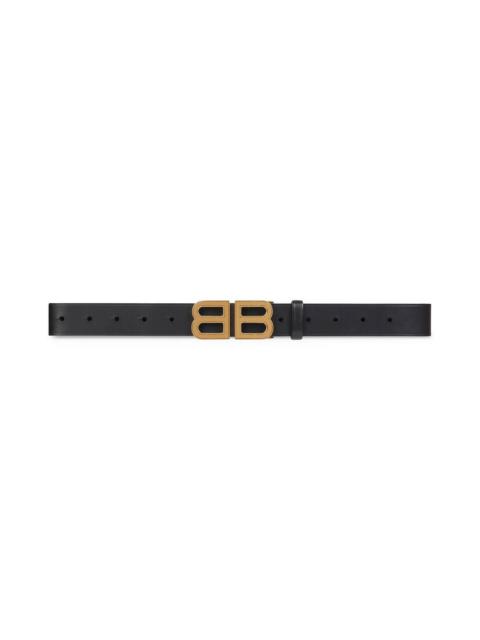 BALENCIAGA Women's Bb Hourglass Medium Belt in Black