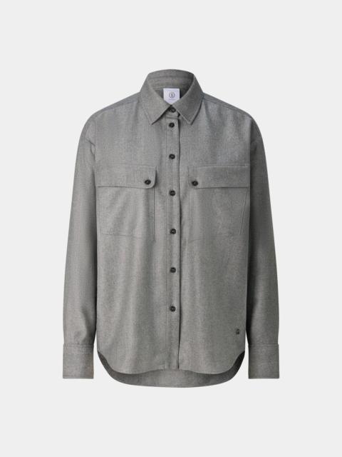 BOGNER Robyn Virgin Wool Shirt Blouse in Gray