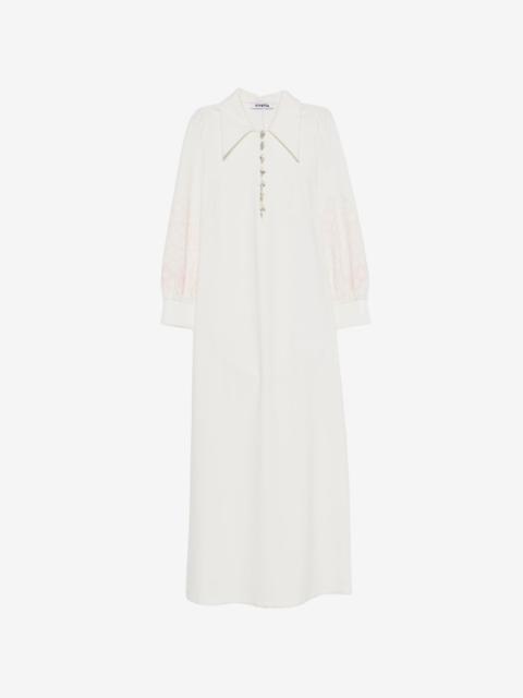 VIVETTA embellished floral-embroidered midi dress