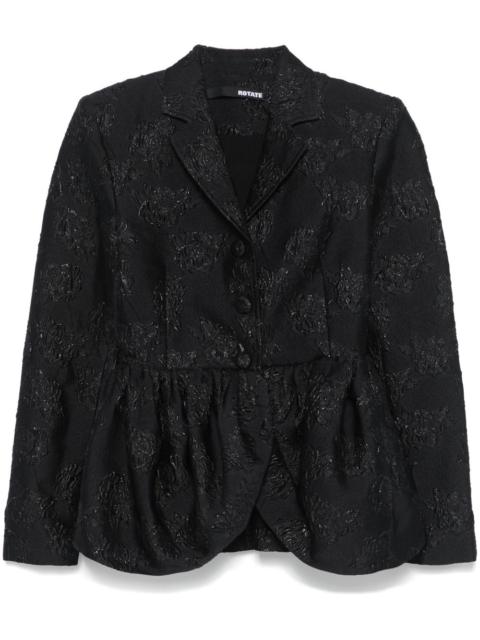 ROTATE cloqué-effect draped-detailing blazer