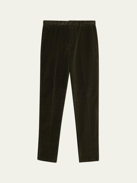 Loro Piana Men's Jarno Cotton Corduroy Pleated Pants