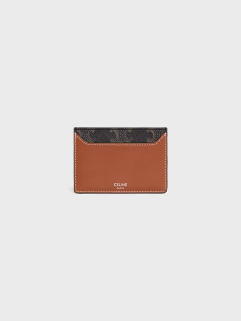 CELINE CARD HOLDER in Triomphe canvas and calfskin