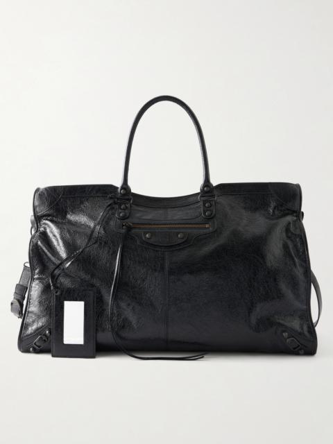 BALENCIAGA Le City Travel Textured-Leather Tote Bag