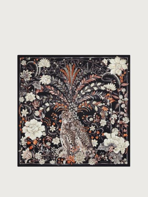 FERRAGAMO GIAGUARI PRINT SILK FOULARD