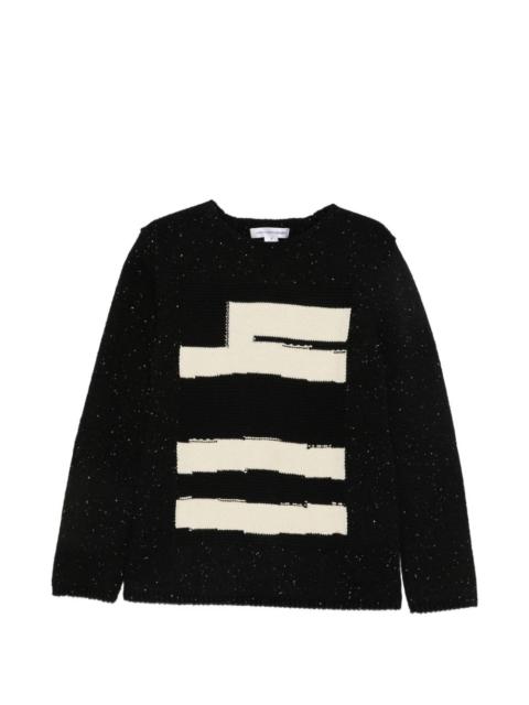 Comme des Garçons SHIRT intarsia-knit flecked sweater