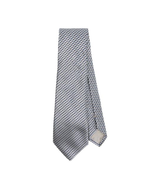 GIORGIO ARMANI geometric-pattern silk tie