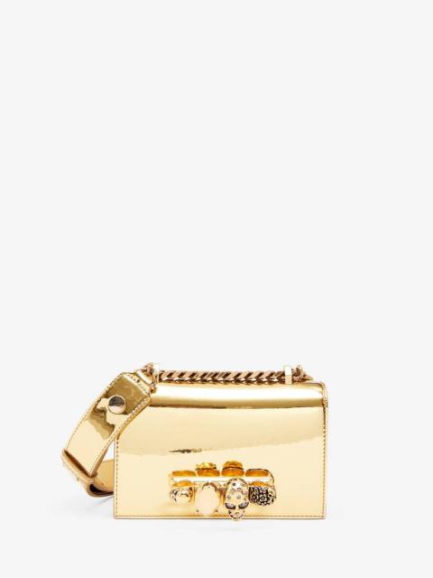 Women's The Biker Mini Jewelled Satchel in Gold