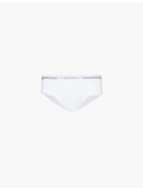 BOSS Branded waistband cotton-jersey briefs