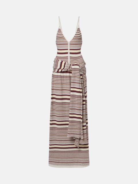 AYA MUSE Aella knitted striped cotton-blend maxi dress