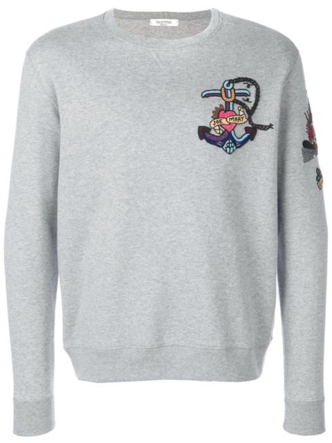 Valentino embroidered sweatshirt