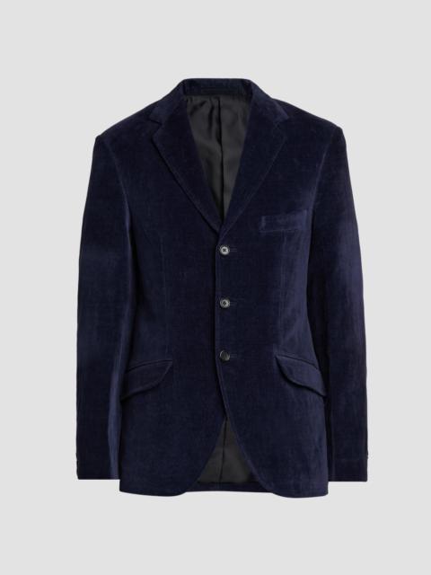 Jil Sander Men's Velvet Single-Breasted Jacket - Dark Blue