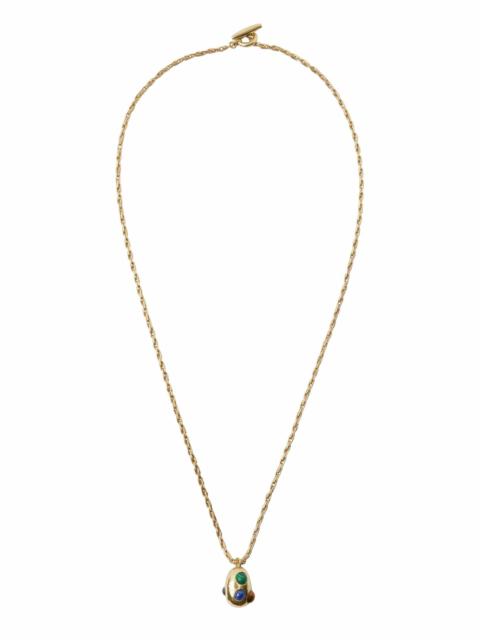 ALÉMAIS Jem Rainbow Stone Egg Pendant