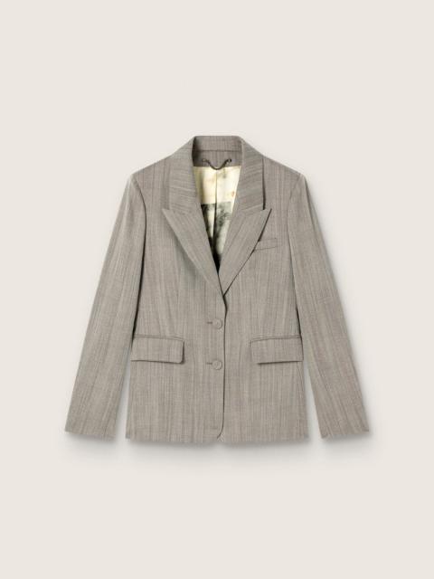 Golden Goose Women's jacket in gray pinstripe wool blend