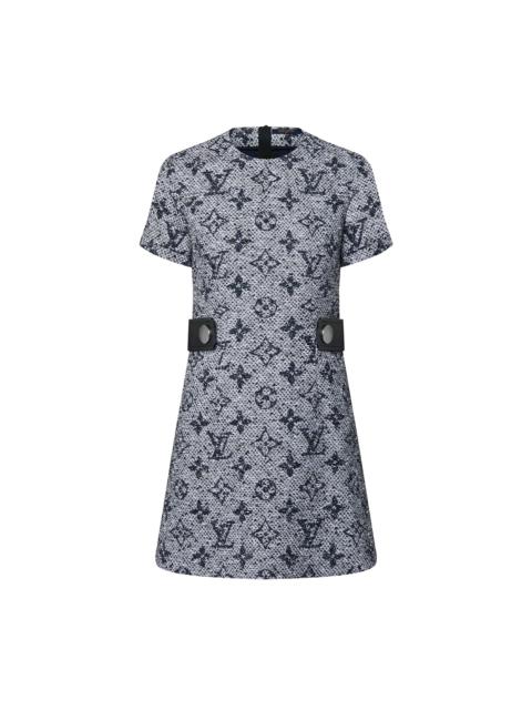 Louis Vuitton Monogram Tweed Martingale Dress
