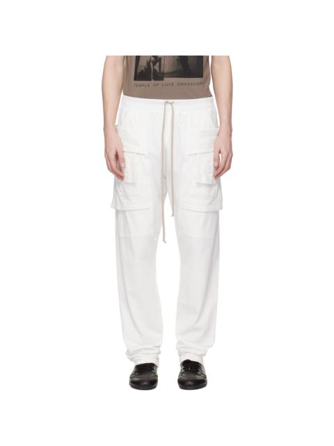 Rick Owens DRKSHDW Off-White Temple Creatch Drawstring Cargo Pants