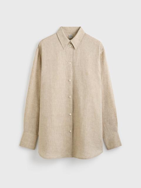 TOTEME Oversized summer shirt natural