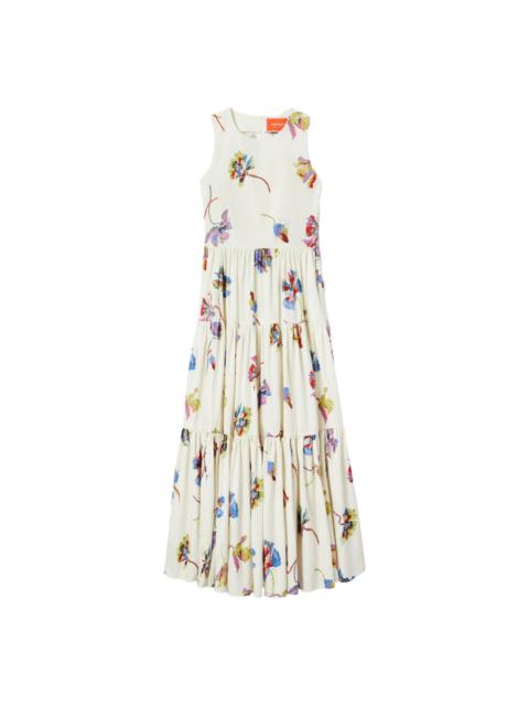 La DoubleJ Big sleeveless tiered floral dress