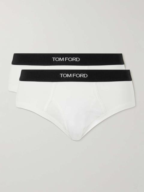 Two-Pack Stretch Cotton and Modal-Blend Briefs