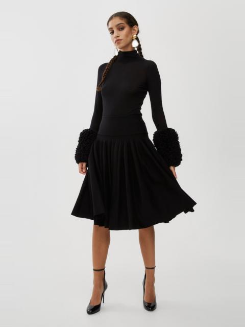 Alaïa Pleated knit midi skirt