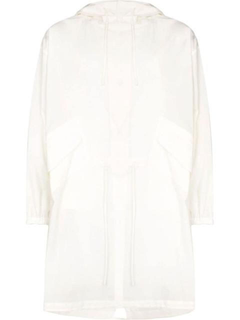 Jil Sander 로고 인쇄 후드 raincoat