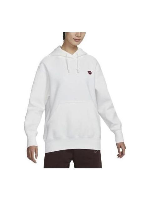 Nike (WMNS) Nike Heart Swoosh Hoodie 'White' FD9932-133