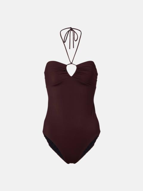 TORY BURCH Keyhole halterneck swimsuit